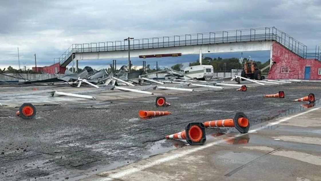 El tornado destruyó gran parte del autódromo de 9 de Julio